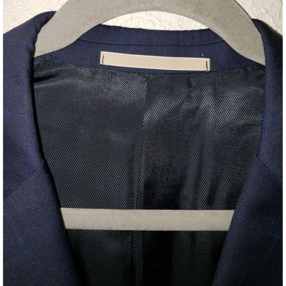 Burberry London Sz 44 L Bond Suit Jacket Sport Coat Men's Navy Blazer 100% Wool - Picture 6 of 15